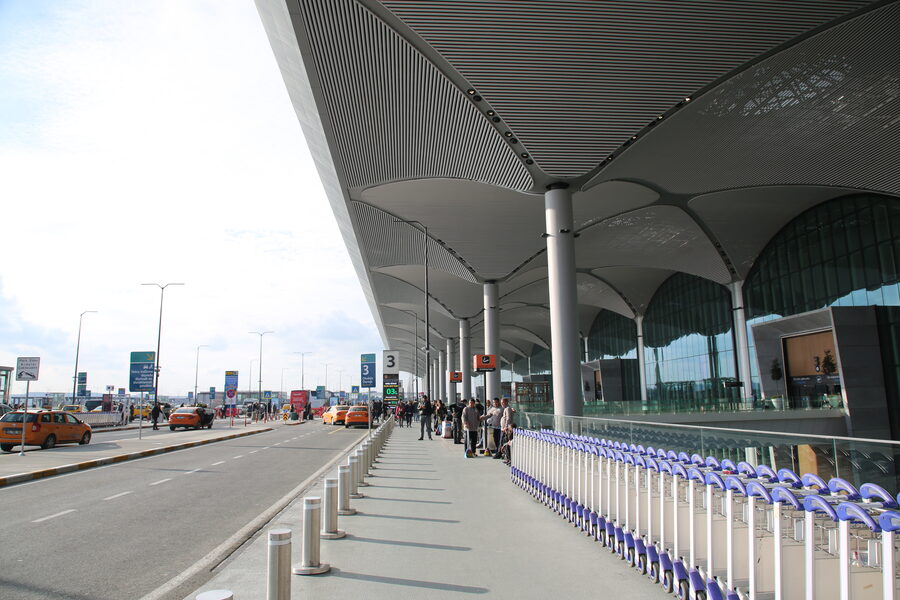 The exterior of Istanbul Airport